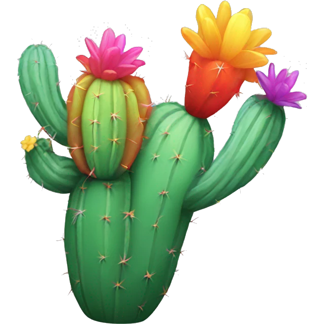 Rainbow cactus  emoji