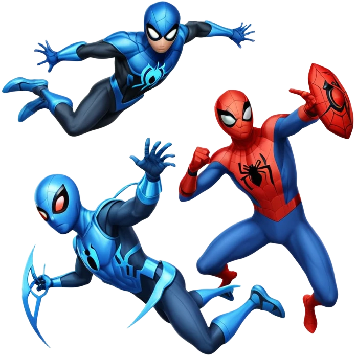 Spider-Man, Fuse, Blue Beatle emoji