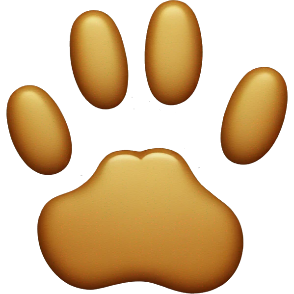 animal paw with a search-related symbol emoji