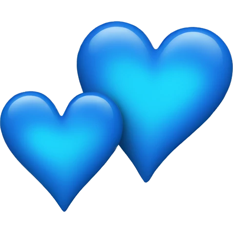 2 blue hearts emoji
