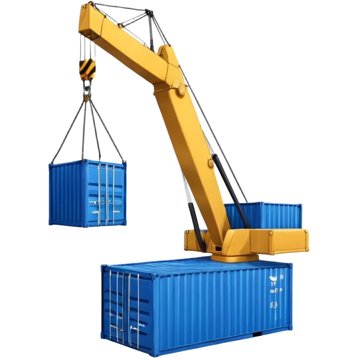 crane lifting a container  emoji