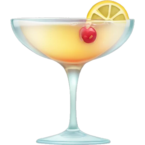 coupe glass cocktail with a bow emoji