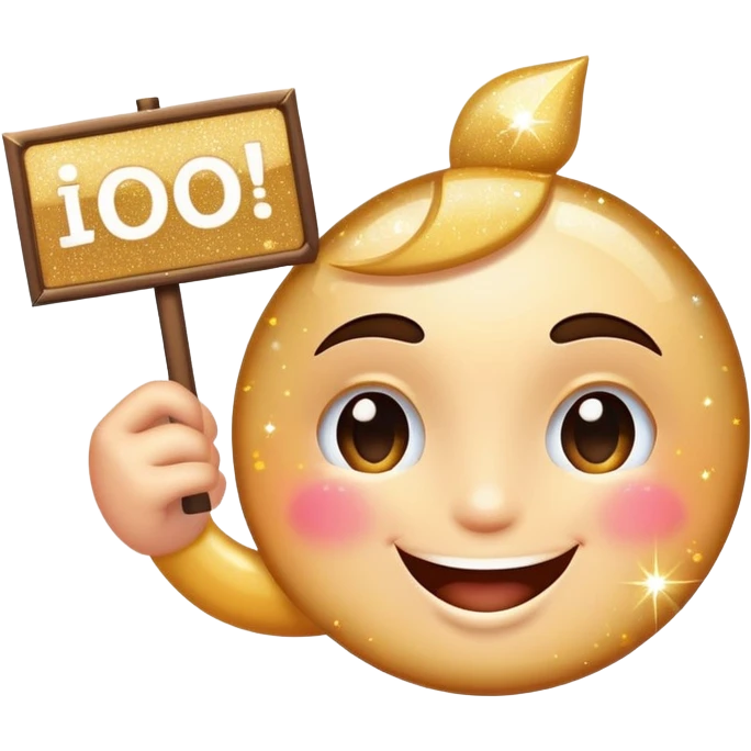 winking face holding a sparkling sign with extra sparkles emoji