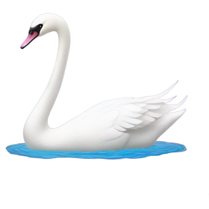 Swan with roses emoji