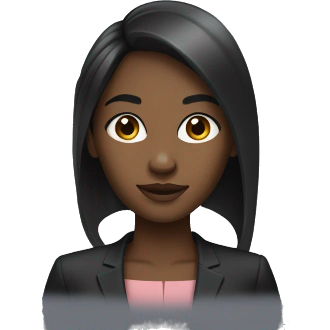 Classy black girl with straight hair  emoji
