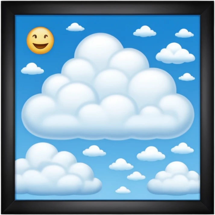 background with a happy blue sky with a few white clouds emoji