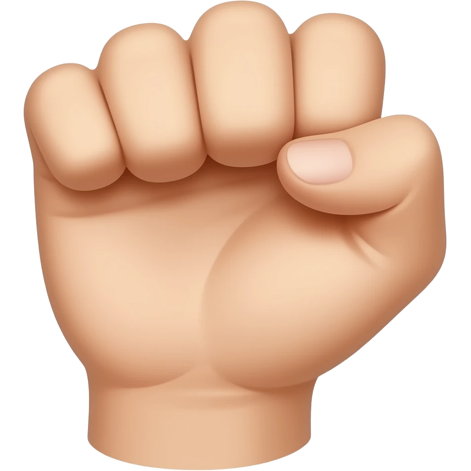 Make a hand like a fist with empty space in the inside emoji