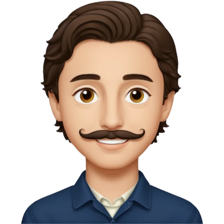 Timothée Chalamet with mustache emoji