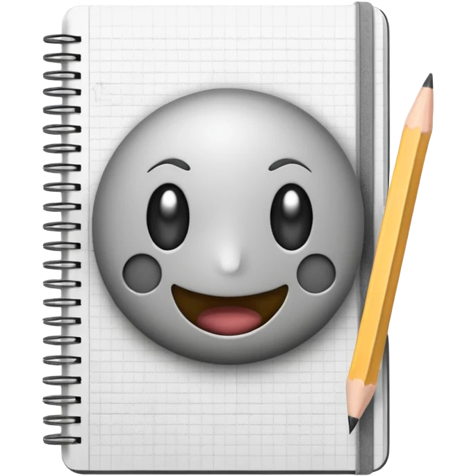 a pencil drawing in a notebook  emoji