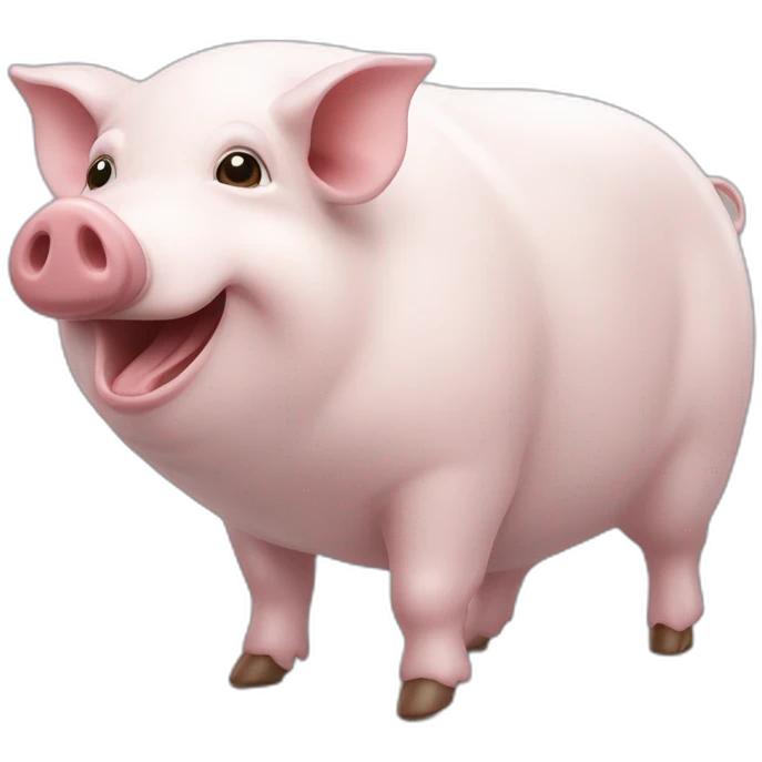 Une cochon qui fait de patin à glace  emoji