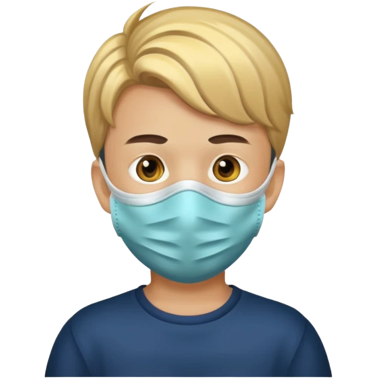 a boy wearing mask emoji
