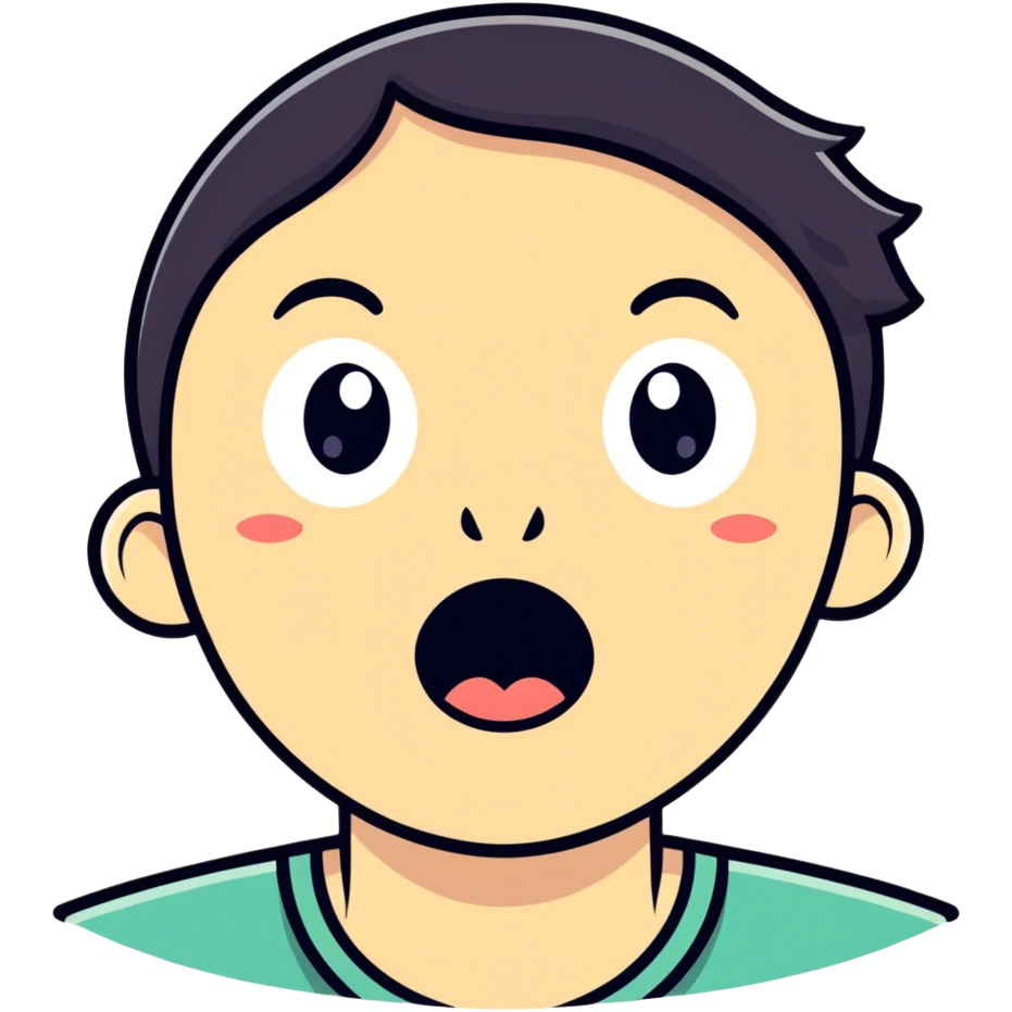 Comic book style wow emoji