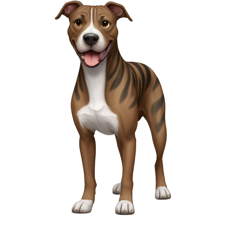 Pitbull greyhound mix brindle  emoji