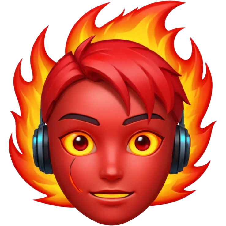 CYBERPUNK FIRE RED emoji