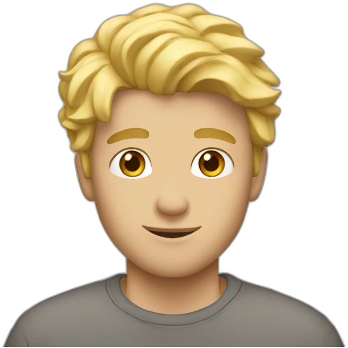 21 year guy with blonde fair emoji