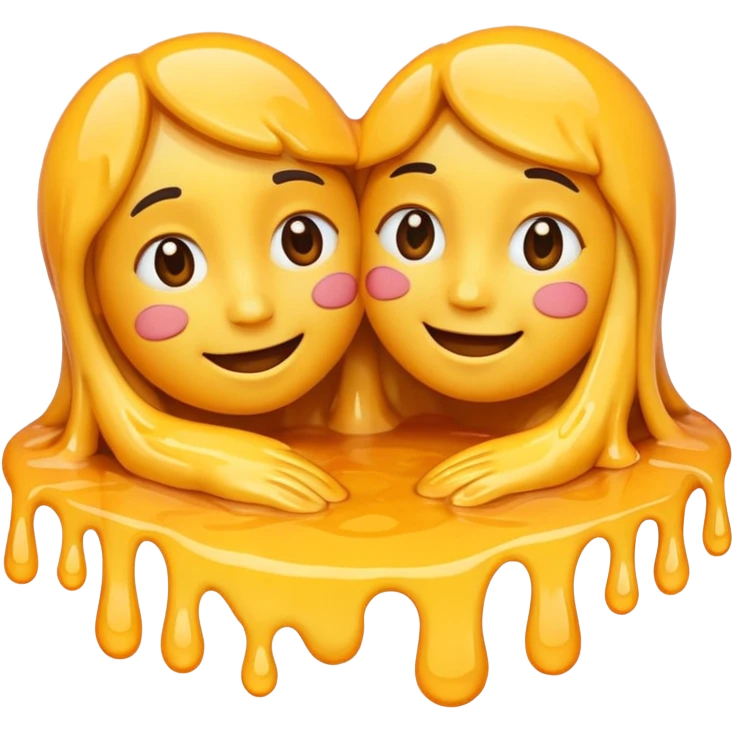 Melting in love emoji