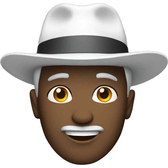 man with white hat emoji