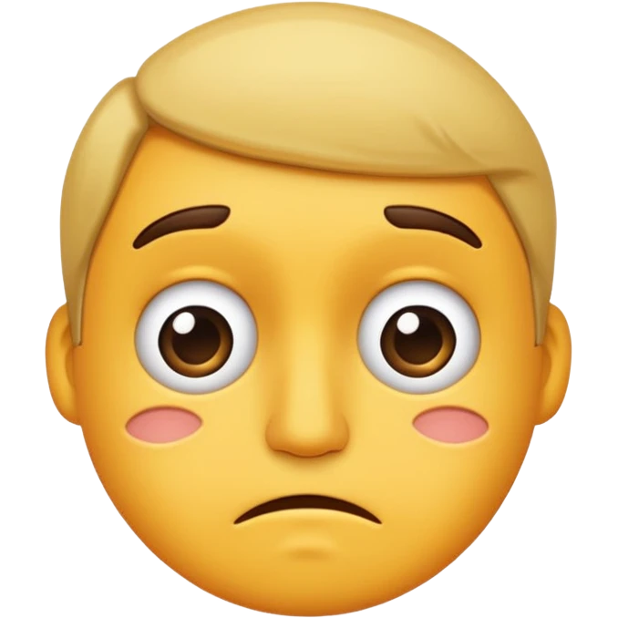 Embarrassed face emoji