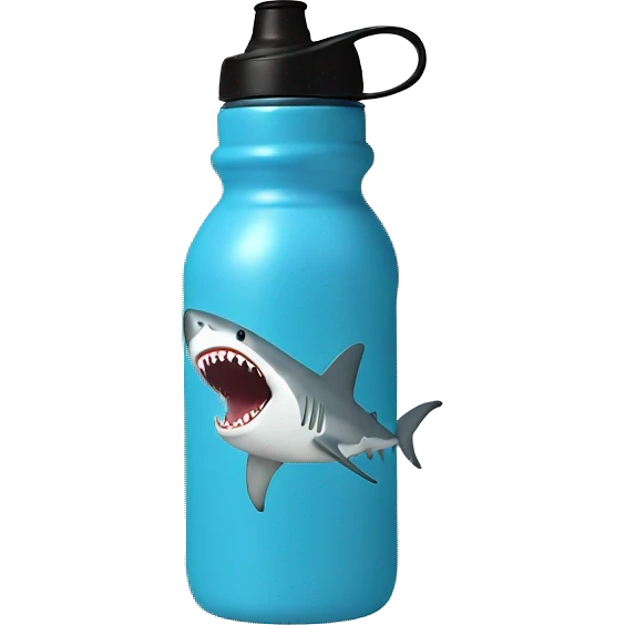 shark water bottle emoji