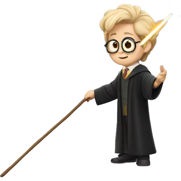 Harry Potter with a magic wand emoji