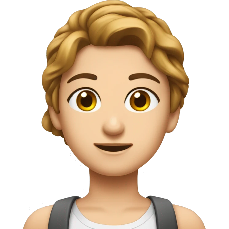 Kızıl kıvırcık uzun saçlı hazel gözlü beyaz tenli emoji emoji