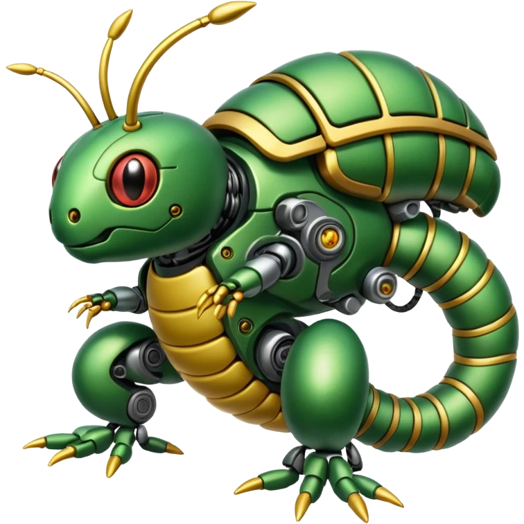 Cyber-robot-mecha-Caterpie-Vibrava-fusion emoji