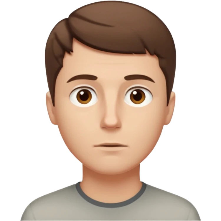 white guy looks up thoughtfully emoji