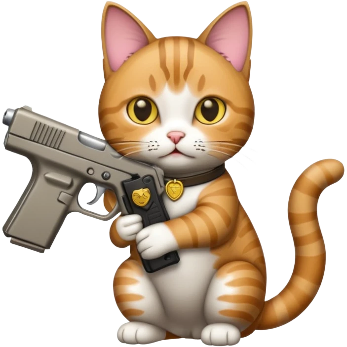 Cat with Glock  emoji