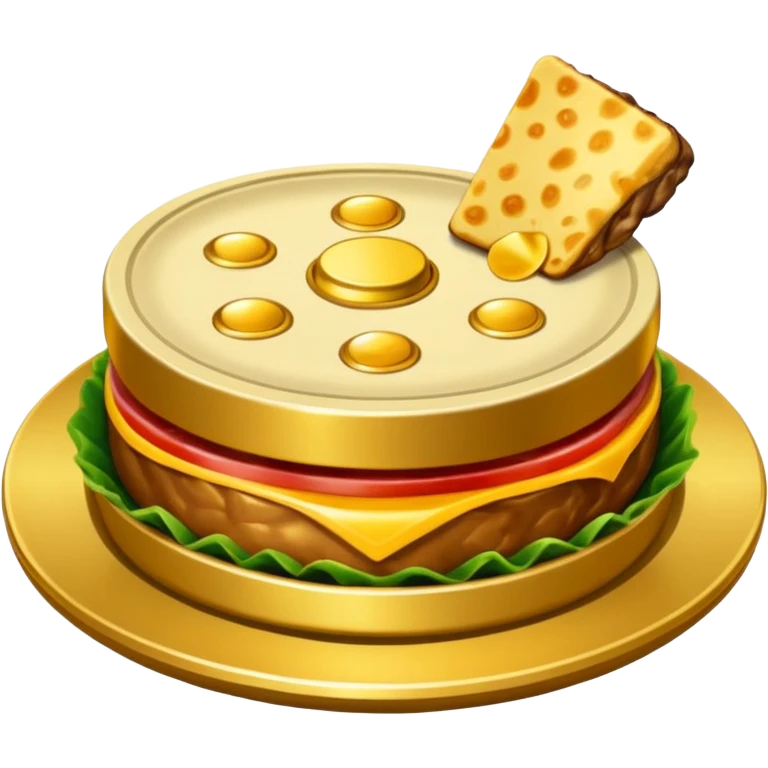 oro en un plato de comida emoji