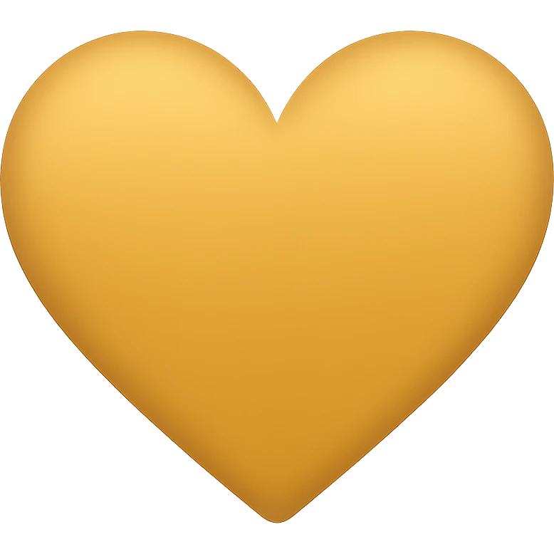 golden heart in gold color #c89f49, flat style, no text emoji