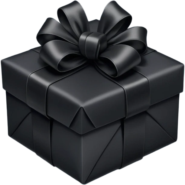black gift all black emoji