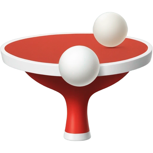 Ping pong ball in the air on way into red solo cup which is on a table emoji