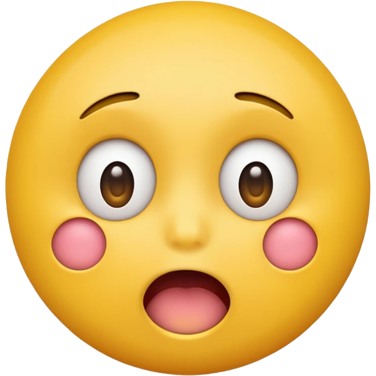 simple yellow circle face emoji, and that slightly surprised emoji