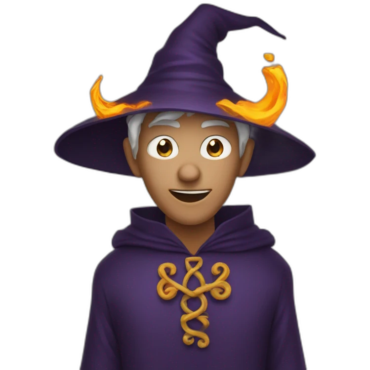 Une sorcière en mode horreur emoji