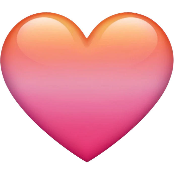 orange to pink ombré heart emoji