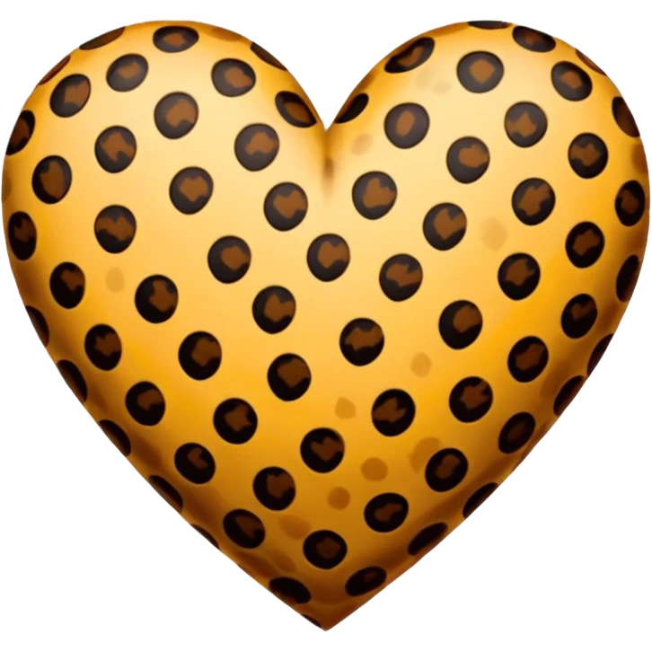 leopard print heart emoji