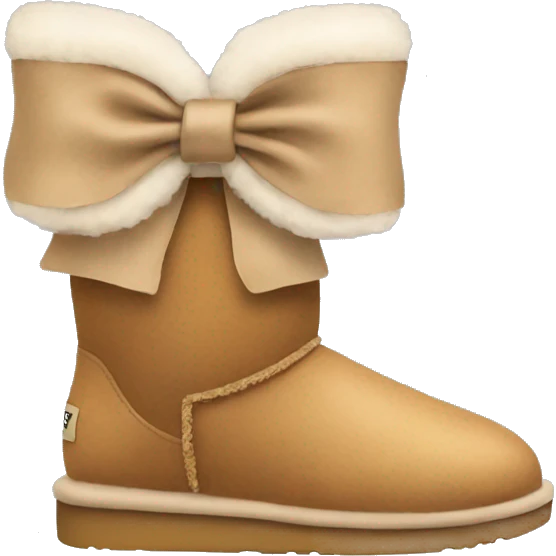 Ugg with bow on it emoji