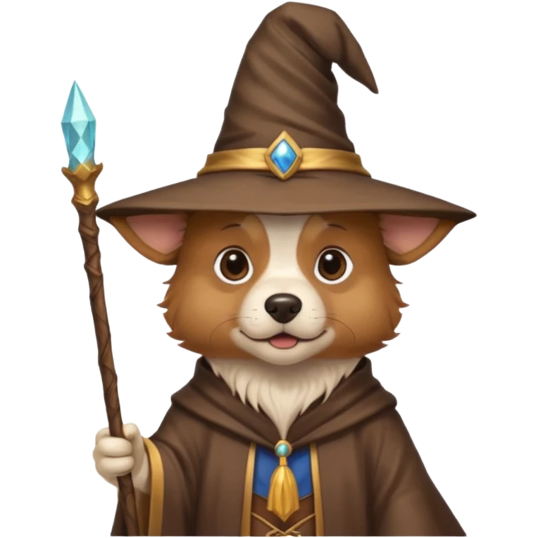 Dog wizard emoji