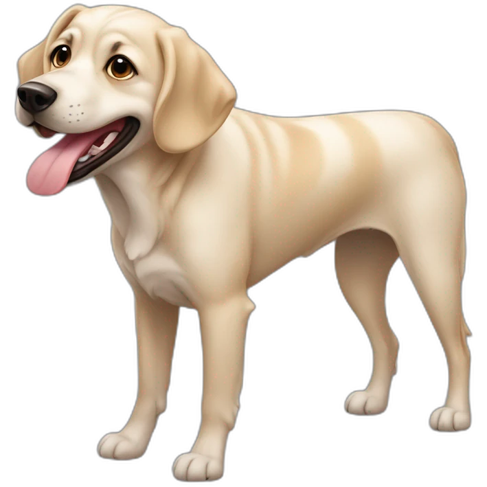 Chien avec une grosse langue  emoji