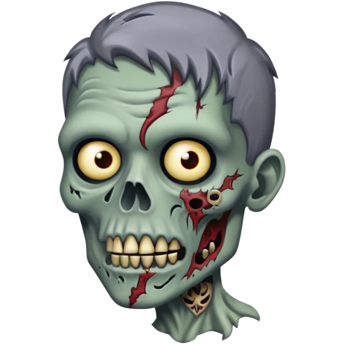 gray zombie with tattoo emoji