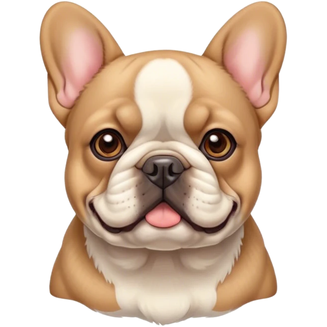 Fluffy French bulldog emoji