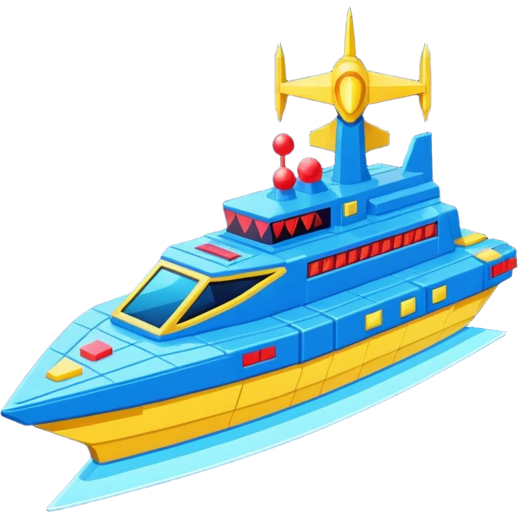 a galaga ship in a pixellated 1980s retro video game style emoji