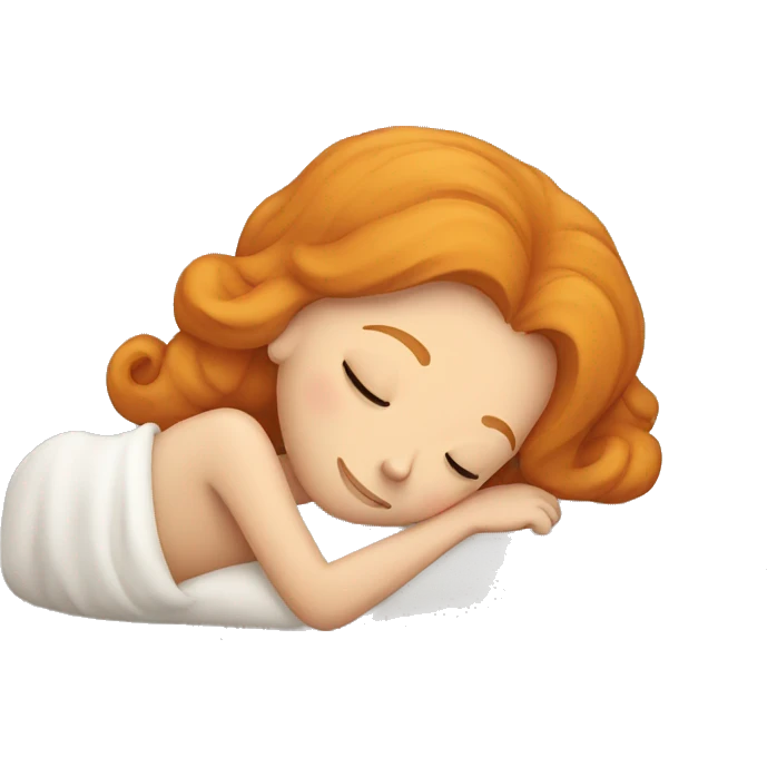 Ginger girl sleeping emoji