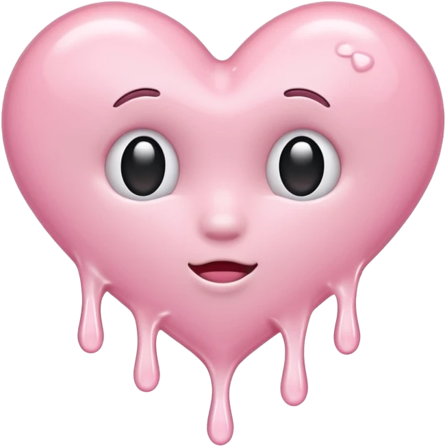 white heart melting emoji