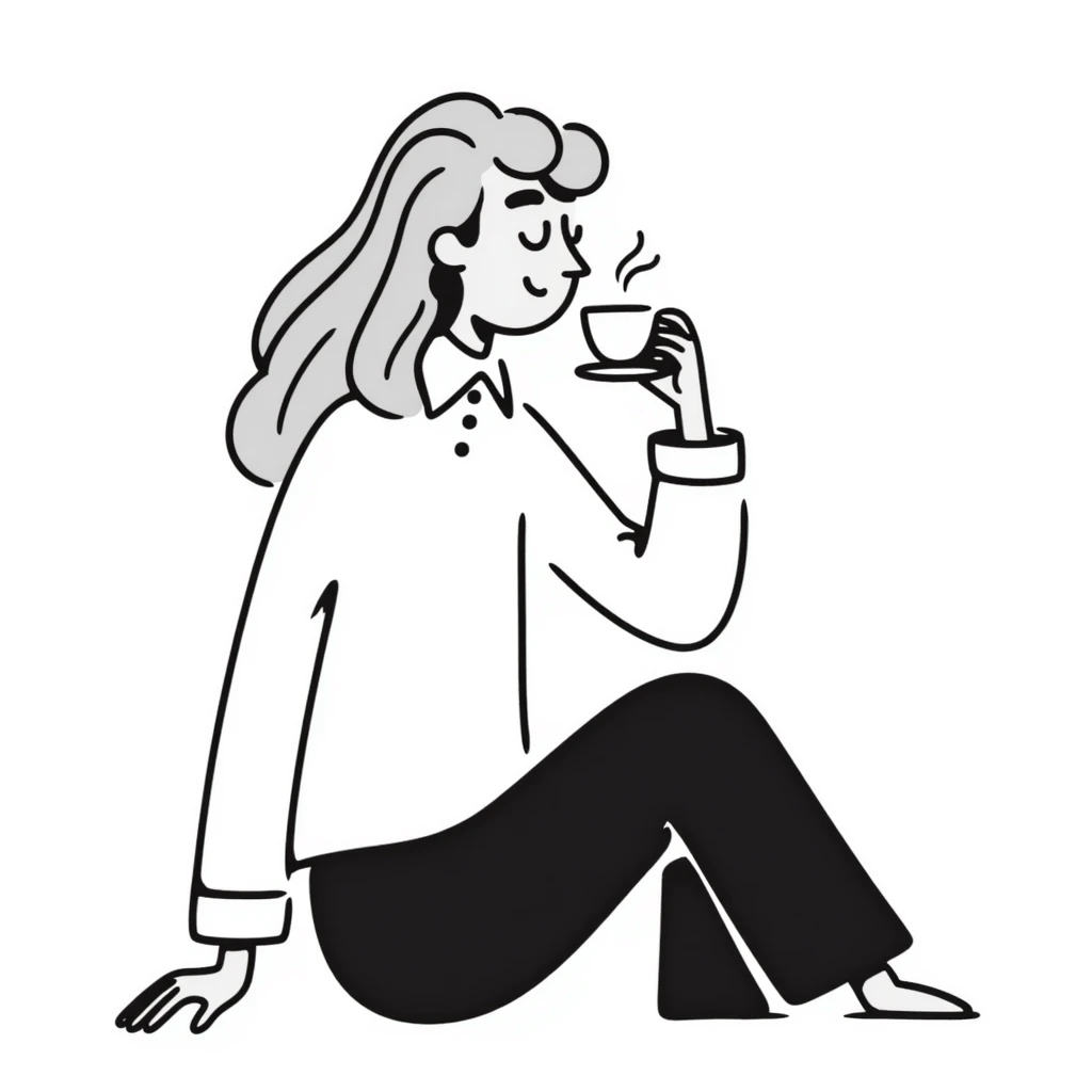 long blonde male sipping tea emote emoji
