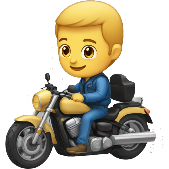 мотоцикл с байкером передают привет  emoji