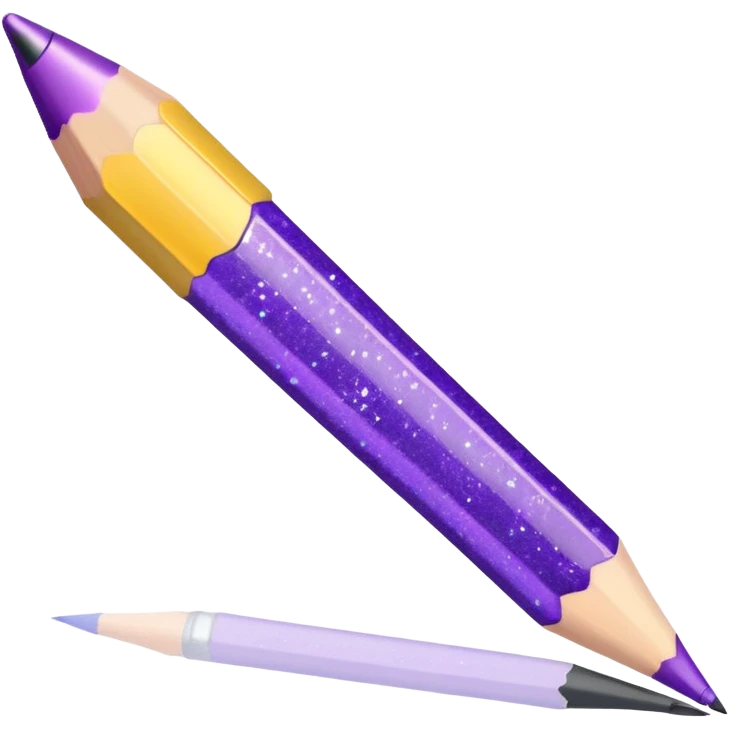 Glitter Purple and Cian pencil hand write  emoji