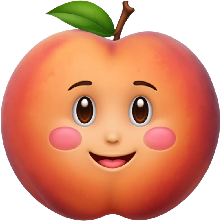Peach emoji with hand imprint emoji
