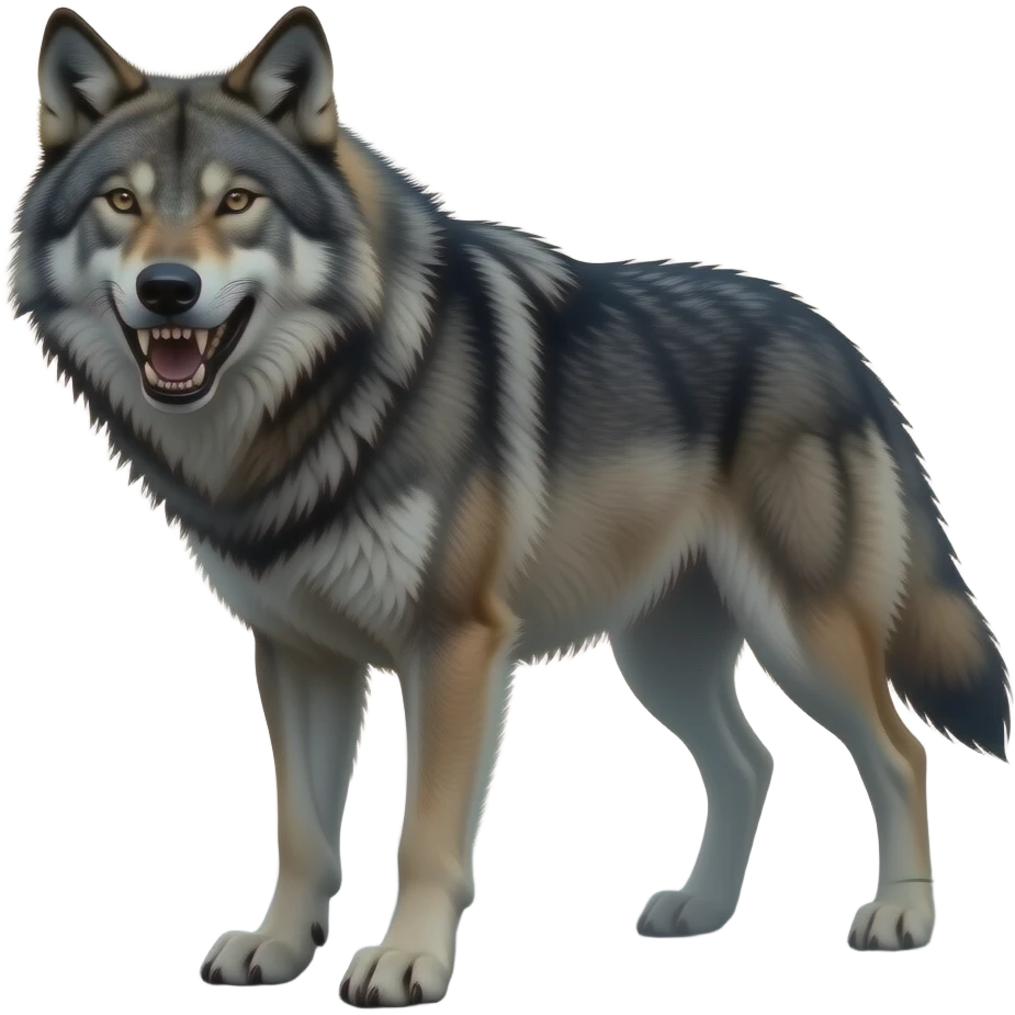 lobo feroz muy realista emoji