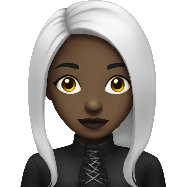 Goth black girl  emoji
